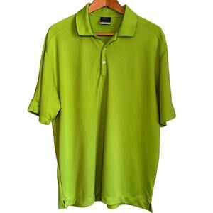 Men's Large Nike Golf Polo Lime Green Dri-Fit Performance Shirt